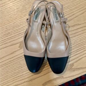 Steve Madden Black and Tan Heels